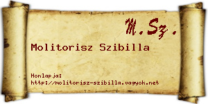 Molitorisz Szibilla névjegykártya